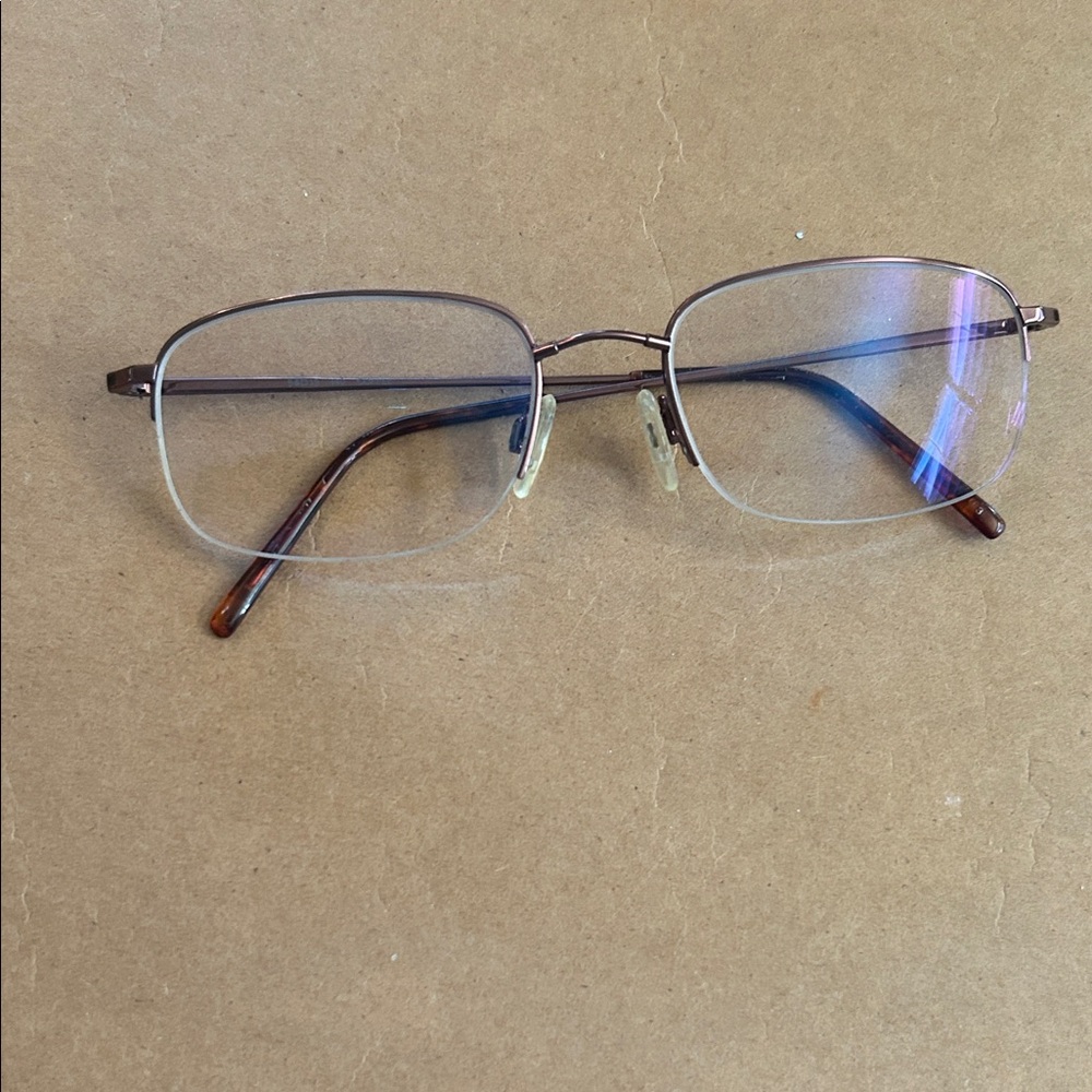 Marchon Rimless Rectangular Copper Eyeglasses - image 1